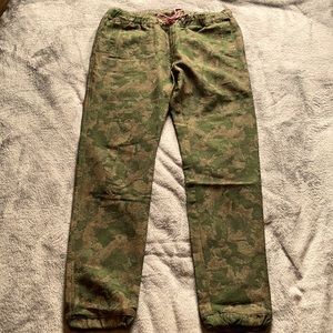 SOULLAND jacquard woven camo print joggers